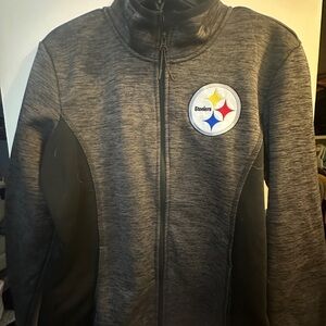 Steelers Logo Gray and Black Jacket NWT